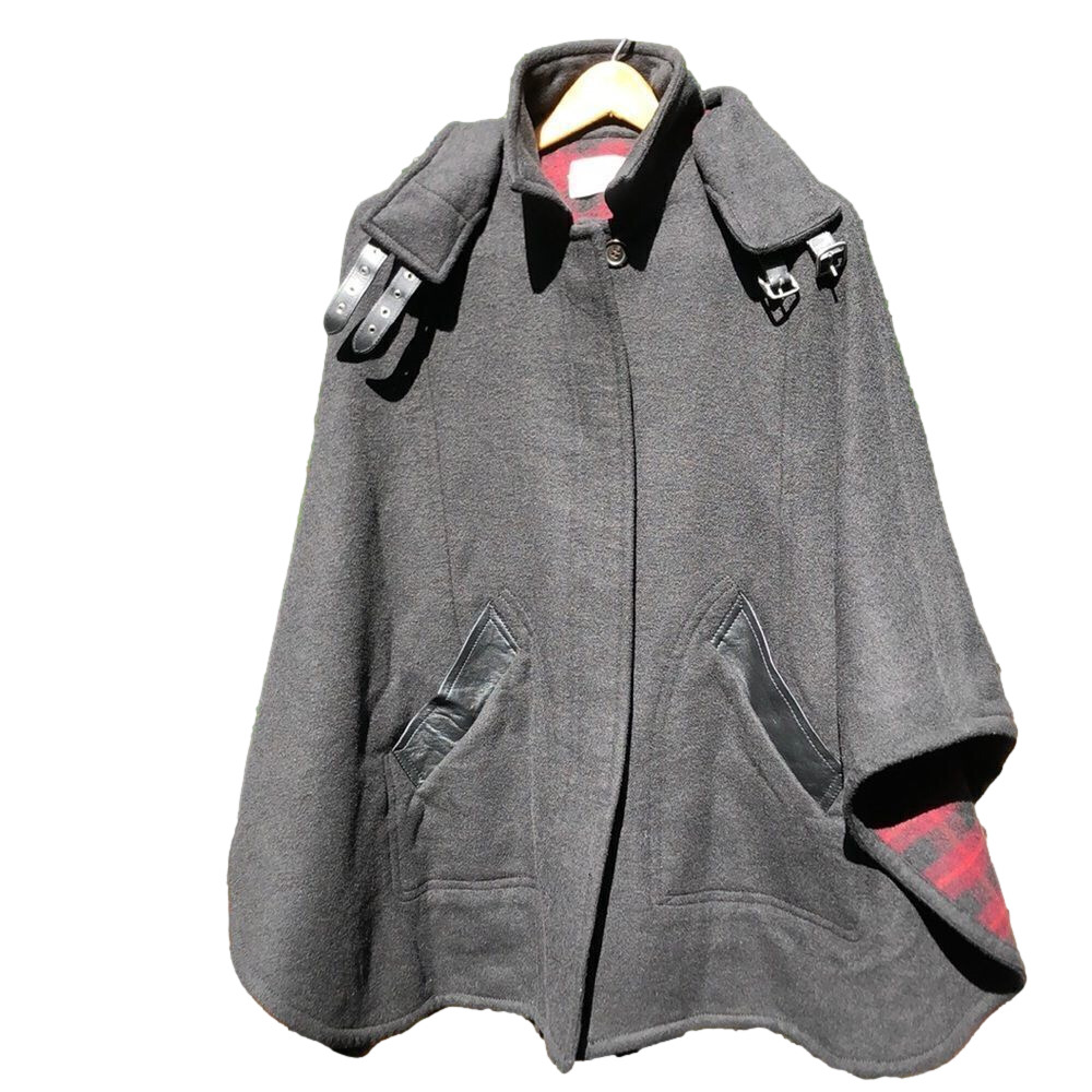 COACH CAPE w/DETACHABLE HOOD Wm Sz XS/S, RN 132154, Black Oversized NEW - Picture 2 of 16